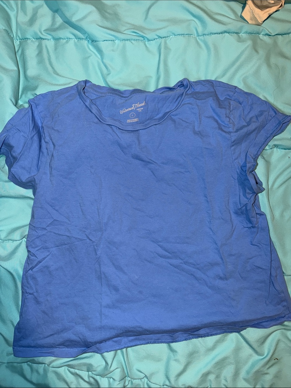 Universal Thread Blue Short-Sleeve Crop Tee